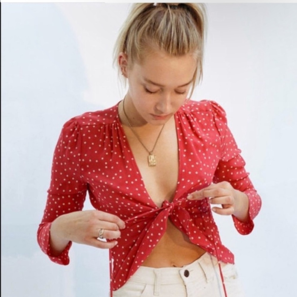 Realisation Par Bianca Top Red and White Stars